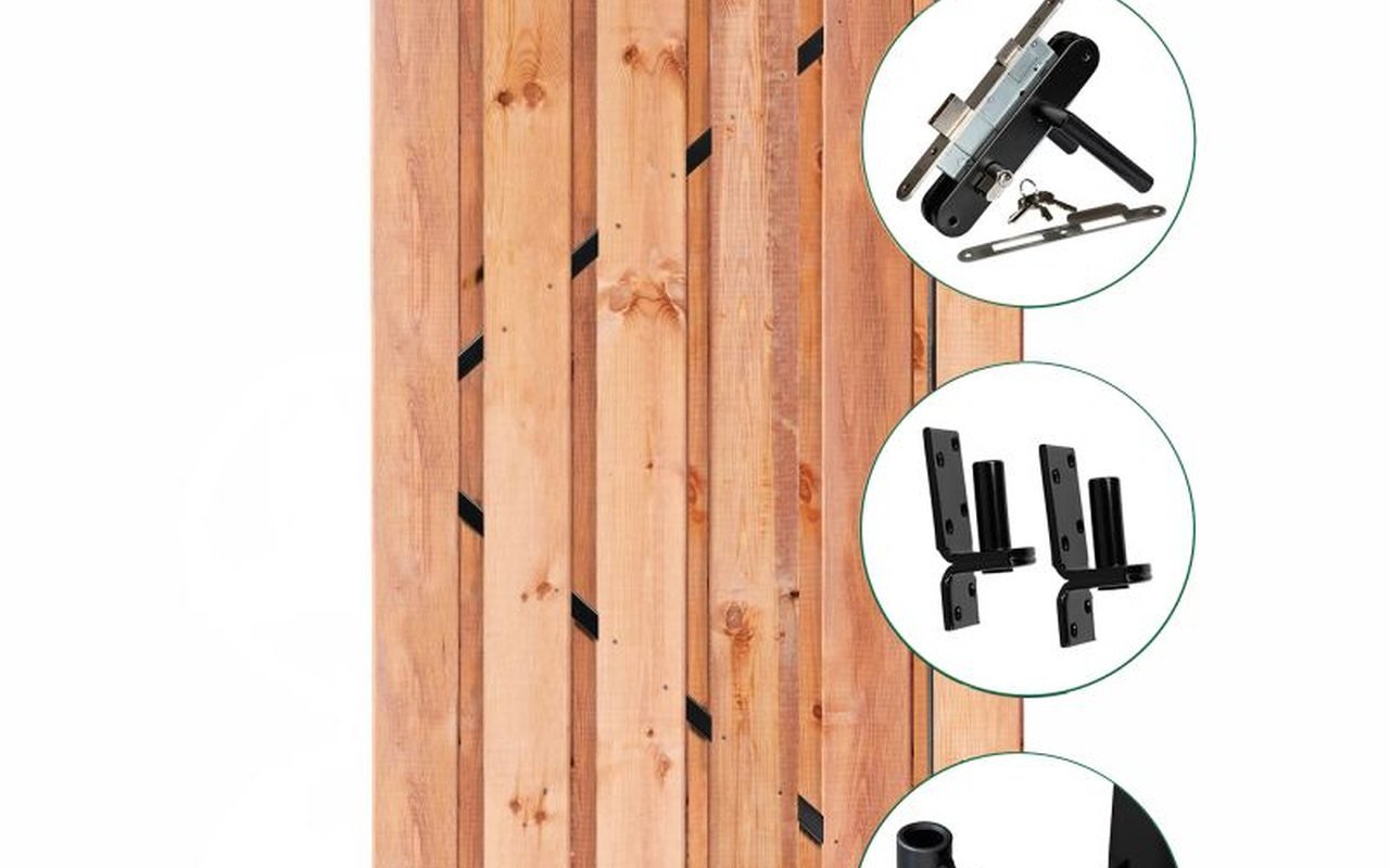 Een houten poort maken en hangen