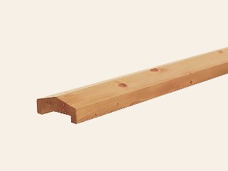 Afdek pira grenen, 35 × 85 mm, sponning 62 mm