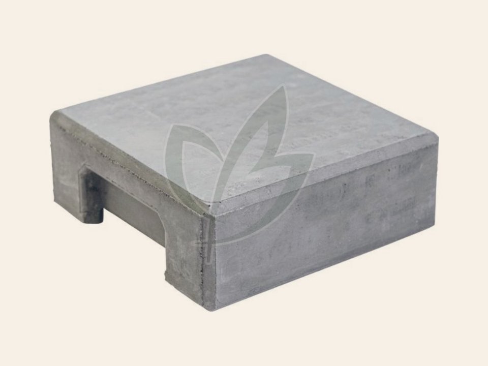 Afdekkap Beton Wit/Grijs Vlakke Kop
