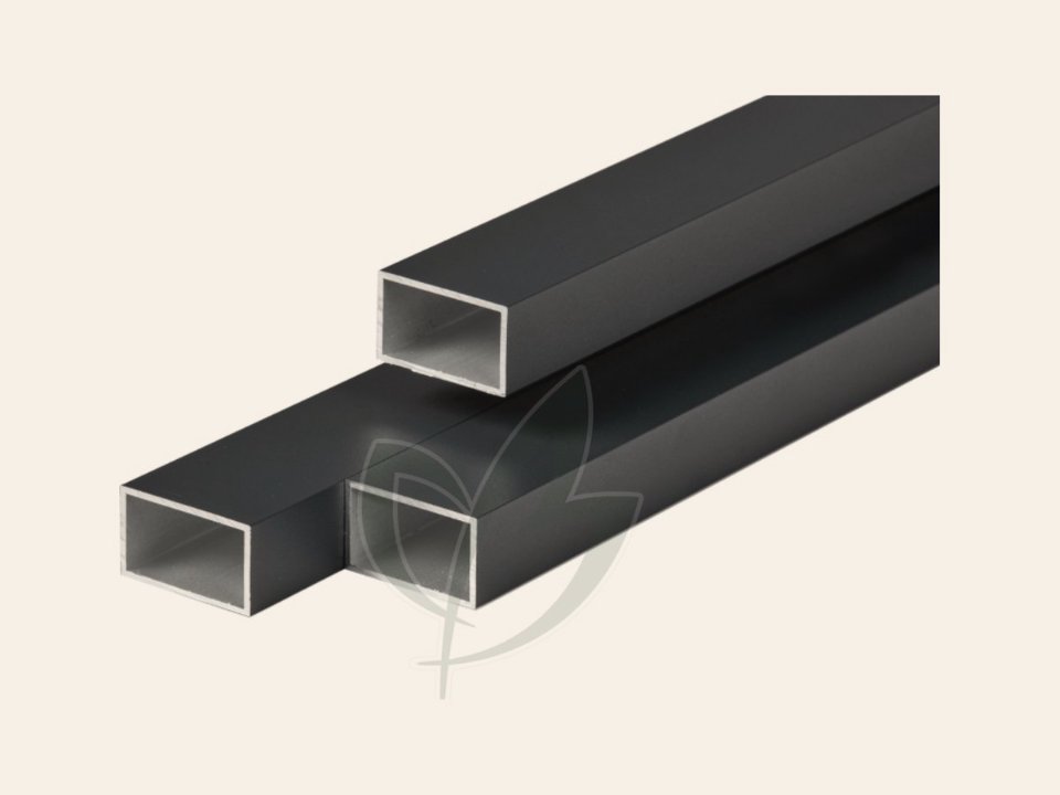 Aluminium onderconstructie zwart 3,0 × 5,0 × 400 cm