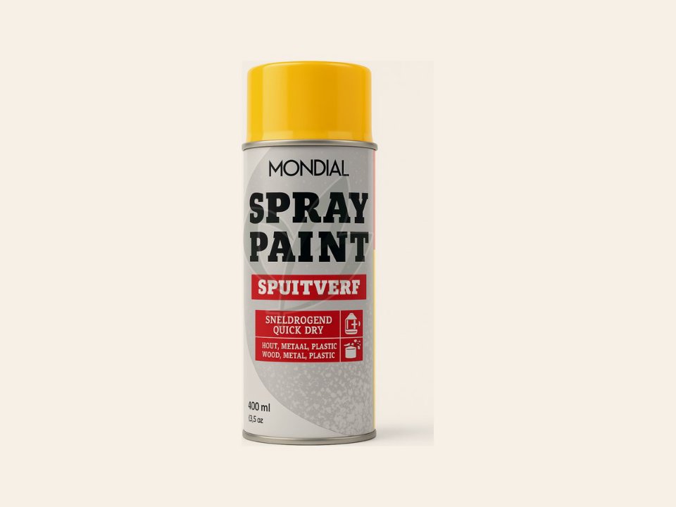 Mondial Spray Paint Ral 1004 Hoogglans Goudgeel 400 ml