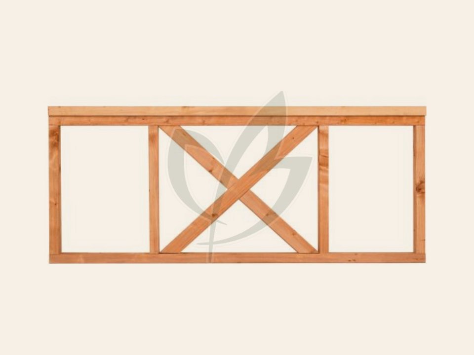 Kruishekwerk Red Class Wood inclusief afdeklat