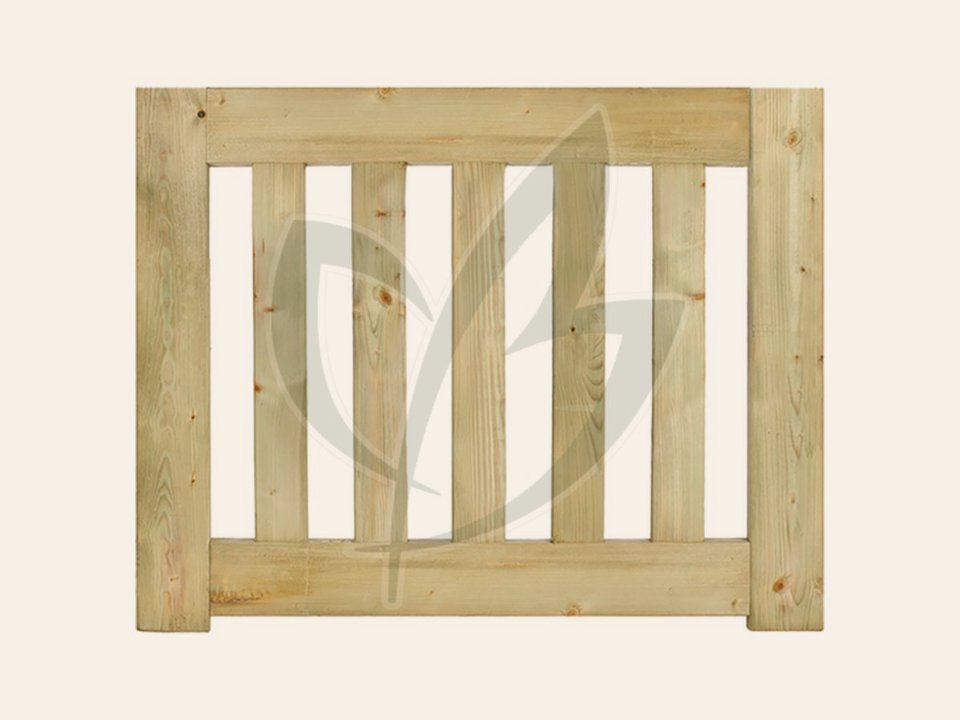 Tuinhekdeur grenen groen geïmpregneerd Modern de Luxe 60 × 100 × 4 cm