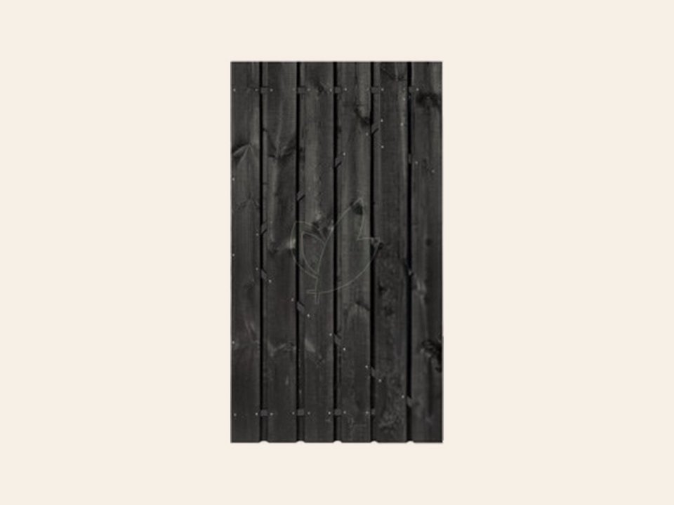 Deur op stalen frame 100 × 195 cm, zwart