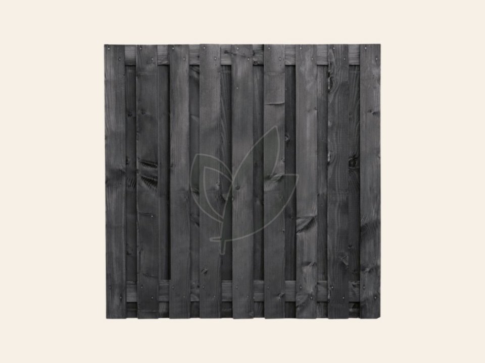 Scherm Douglas zwart 180 × 180 19-planks