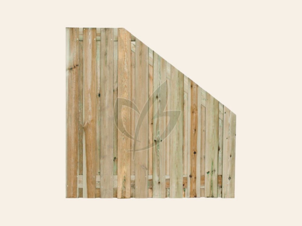 Scherm Geïmpregneerd 21-planks 180/90 × 180 cm Afbouw (15mm) Geschaafd
