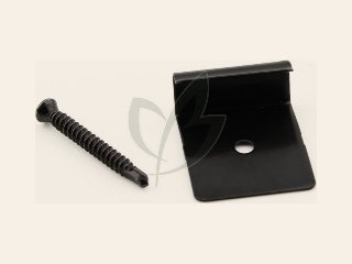 PuraFix vlonderplank beginclip RVS Ebony Black voor blinde bevestiging – set 50 stuks