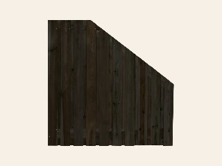 Tuinscherm 21 planks 180/90 x 180 cm Verloopscherm Zwart gespoten