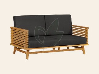 Teak loungeset Riverside 2-zits bank incl. kussens