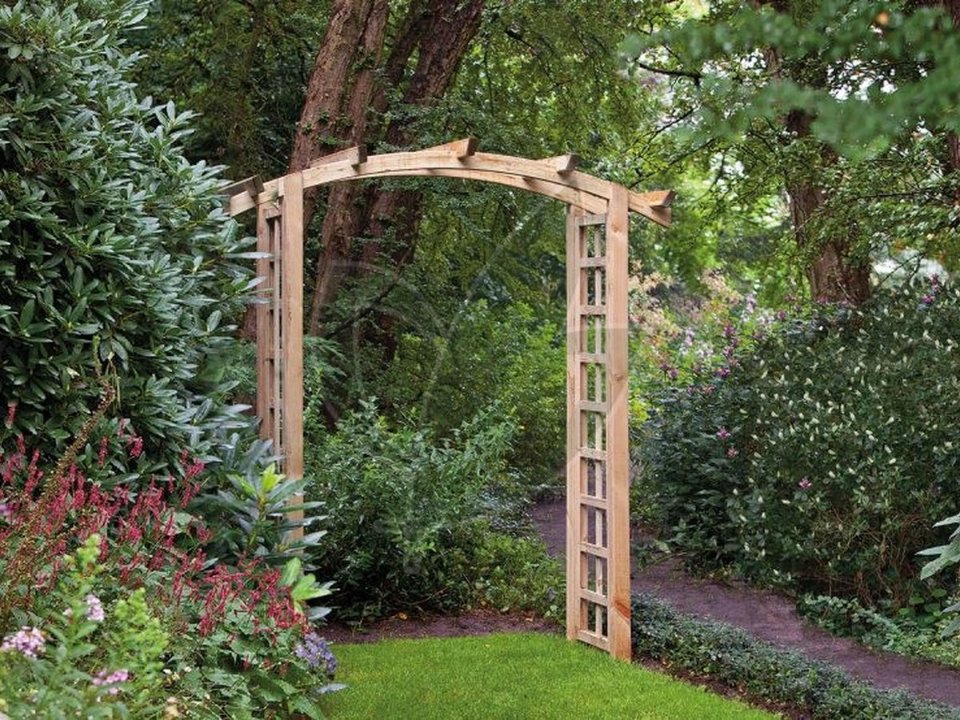 Pergolaboogset compleet grenen groen geïmpregneerd B120 x D50 x H220 cm