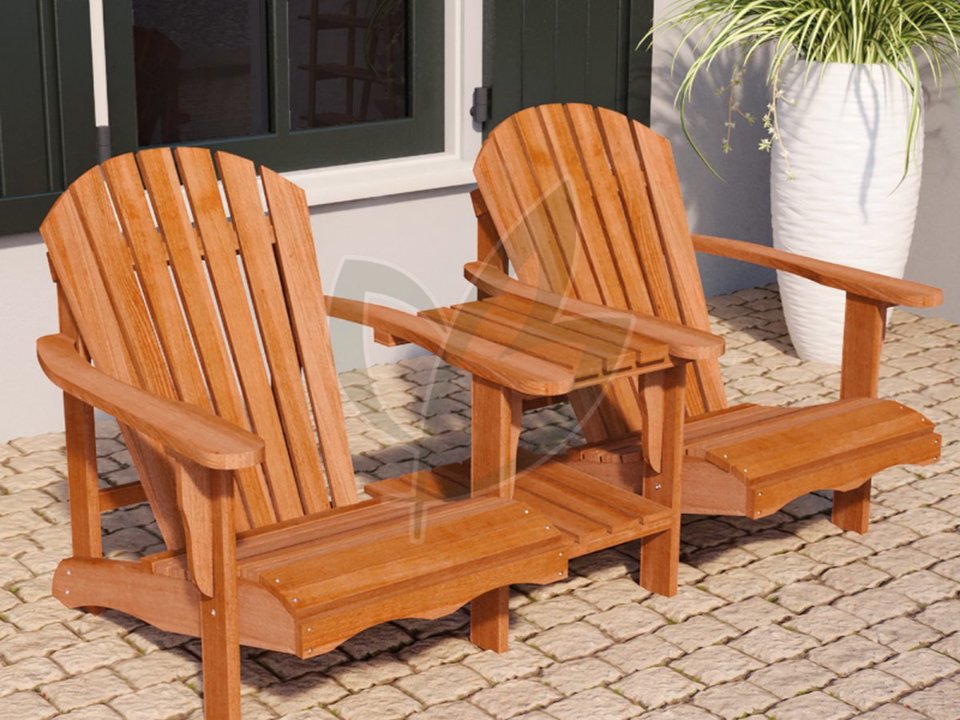 Hardhouten loveseat Relax