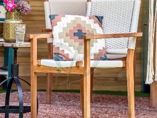 Teak tuinstoel Riau (set van 2 stoelen)