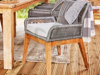 Teak stoel Granada met kussen (set van 2 stoelen)