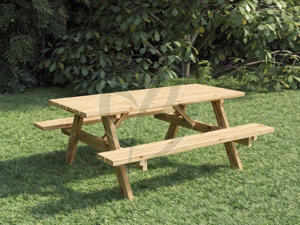 Picknicktafel Basis 180 cm vuren gedroogd, groen geïmpregneerd