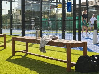 Teak tuinbank Court