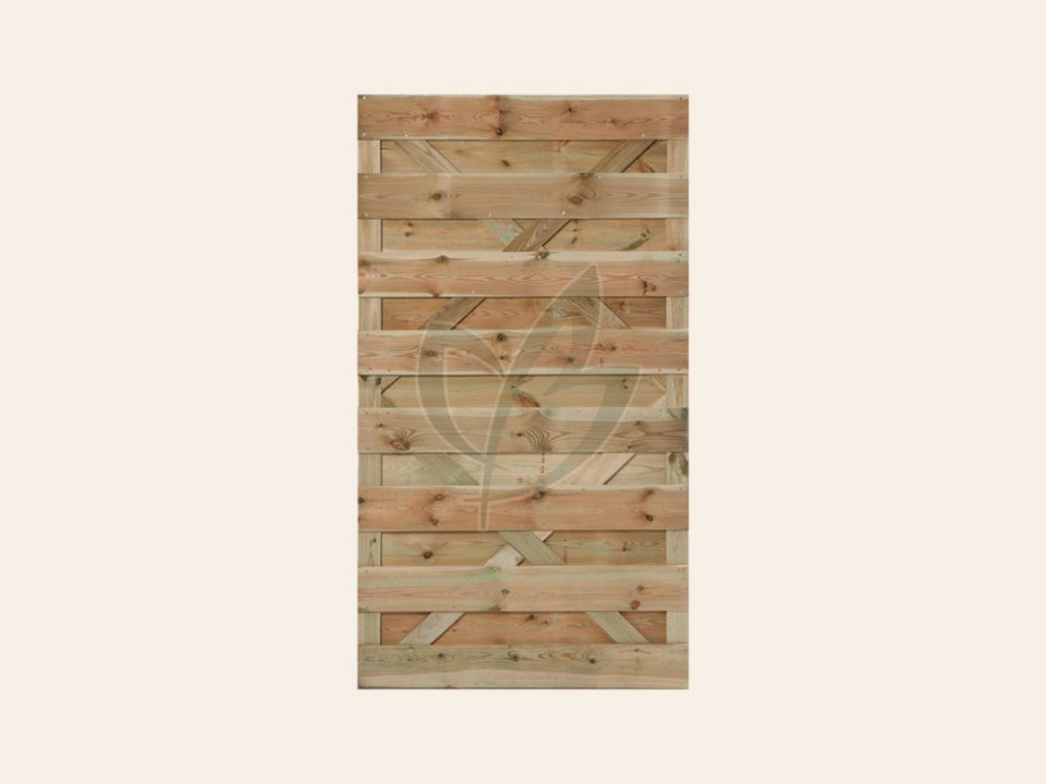 Tuindeur Erica grenen groen geïmpregneerd 180 × 100 cm