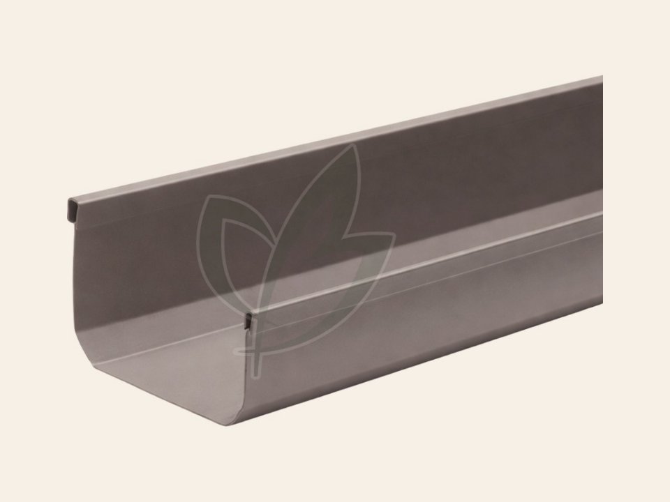 Bakgoot PVC 400 cm Ø 95 mm / Grijs