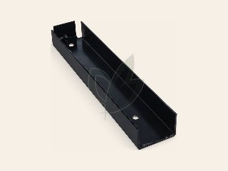 U profiel tbv betonpalen zwart