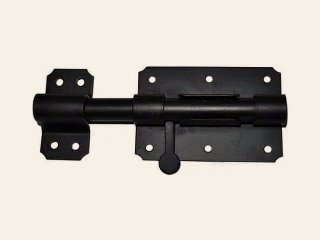 Plaatgrendel 50 × 65 mm – 10 mm zwart