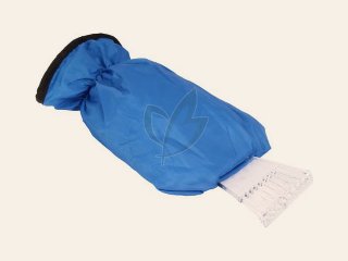 Ijskrabber met handschoen