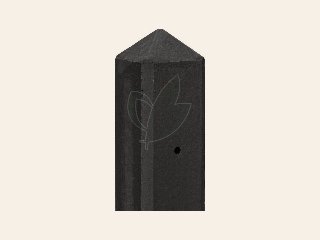 Betonpaal glad met diamantkop Antraciet Gecoat 280 cm