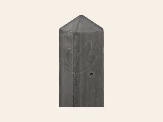 Betonpaal glad met diamantkop Antraciet Ongecoat 280 cm