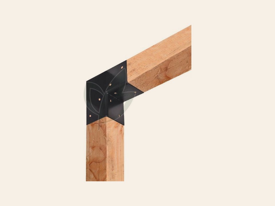Paalverbinder 2-weg hoek model
