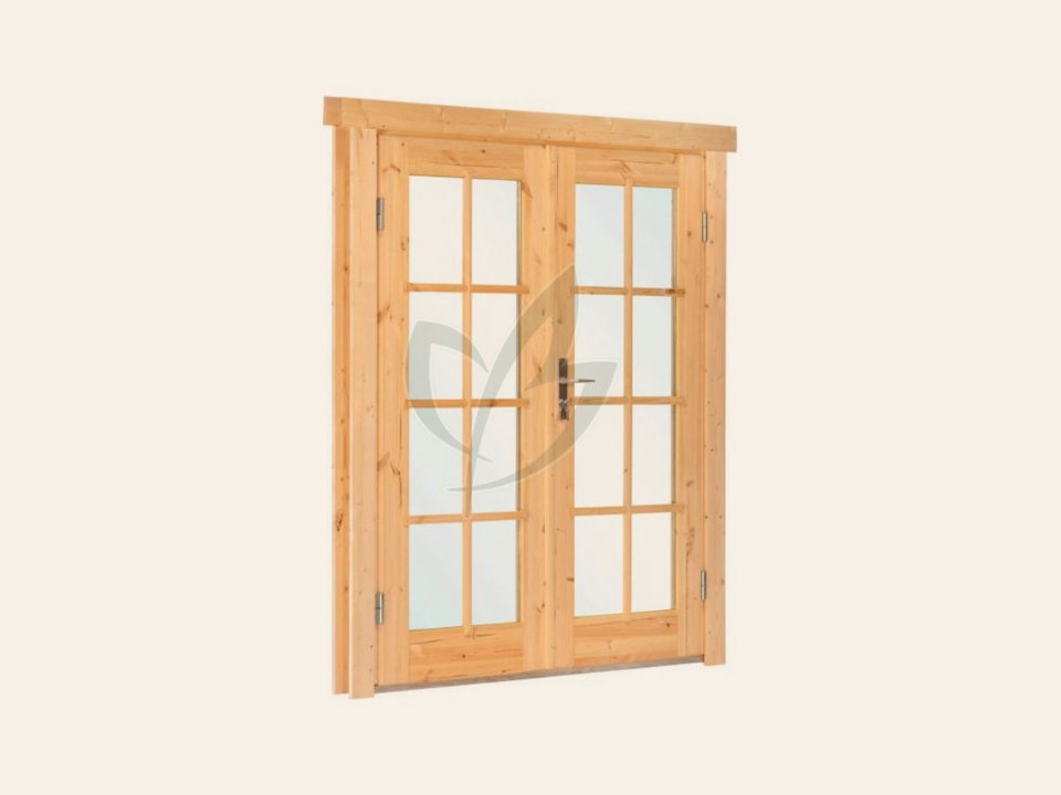 Dubbele glas deur 8-ruits Deluxe V2