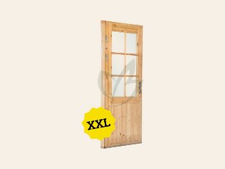 Enkele glas deur XXL 6-ruits Deluxe