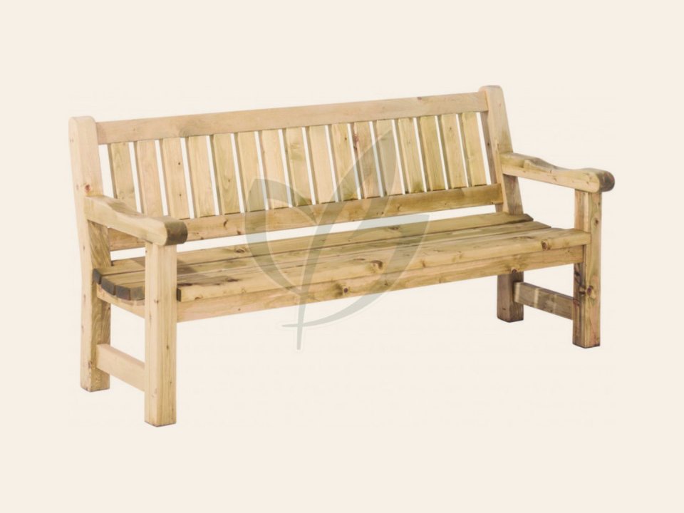 Bank Luuk, 40 mm dik, 96 × 200 × 74 cm (HxBxD).