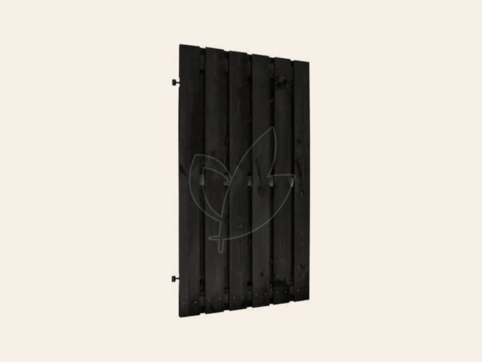Tuindeur Privacy Zwart 100 × 195 cm zwart Geschaafd