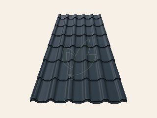 Dakpan profiel plaat Wrinkle – Zwart
