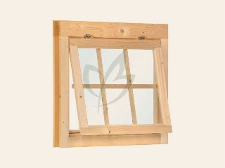 Uitzetraam blank hout 6-ruits Excellent Horizontaal