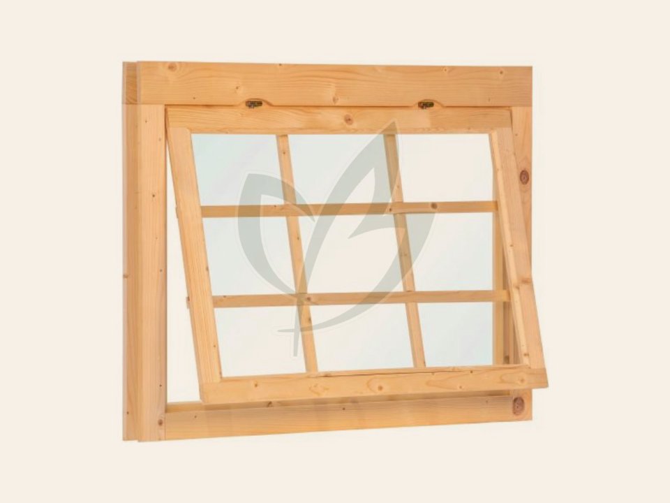 Uitzetraam blank hout 9-ruits Excellent Horizontaal