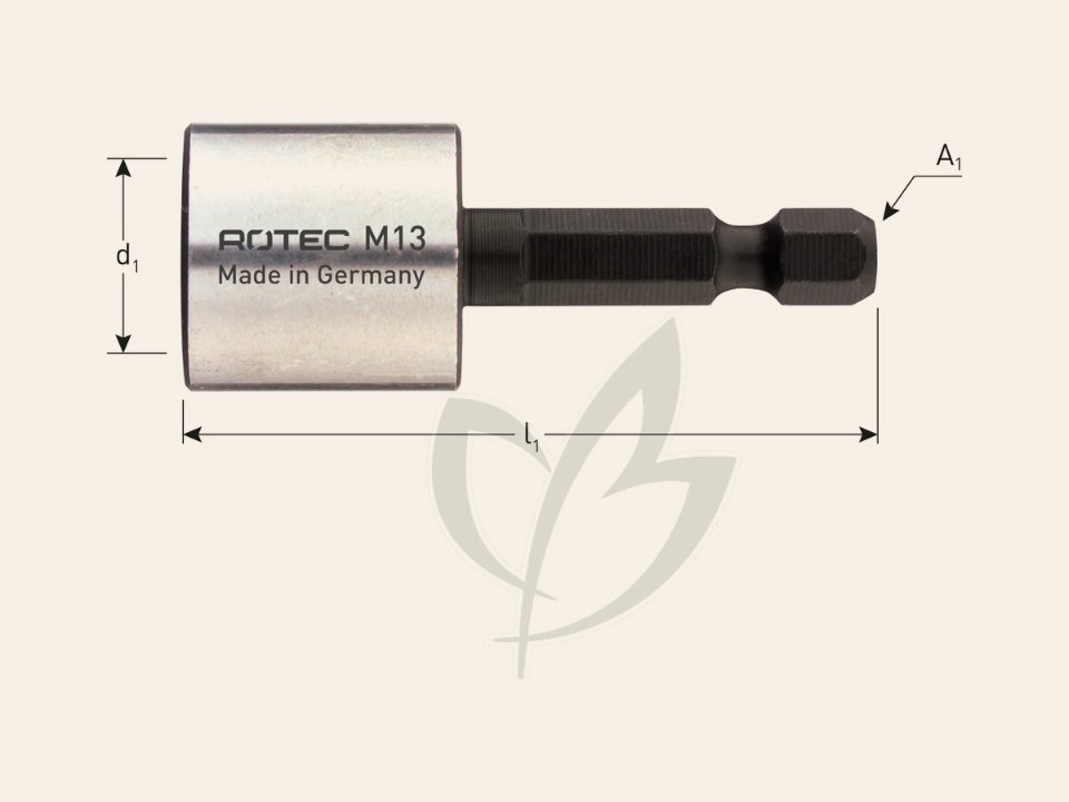 Dopsleutel E , magnetisch