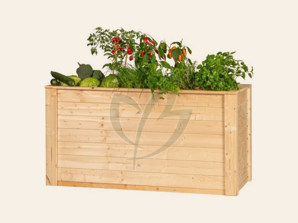 Verhoogde plantenbak Neckar, onbehandeld vuren 150 x 76 x 79 cm