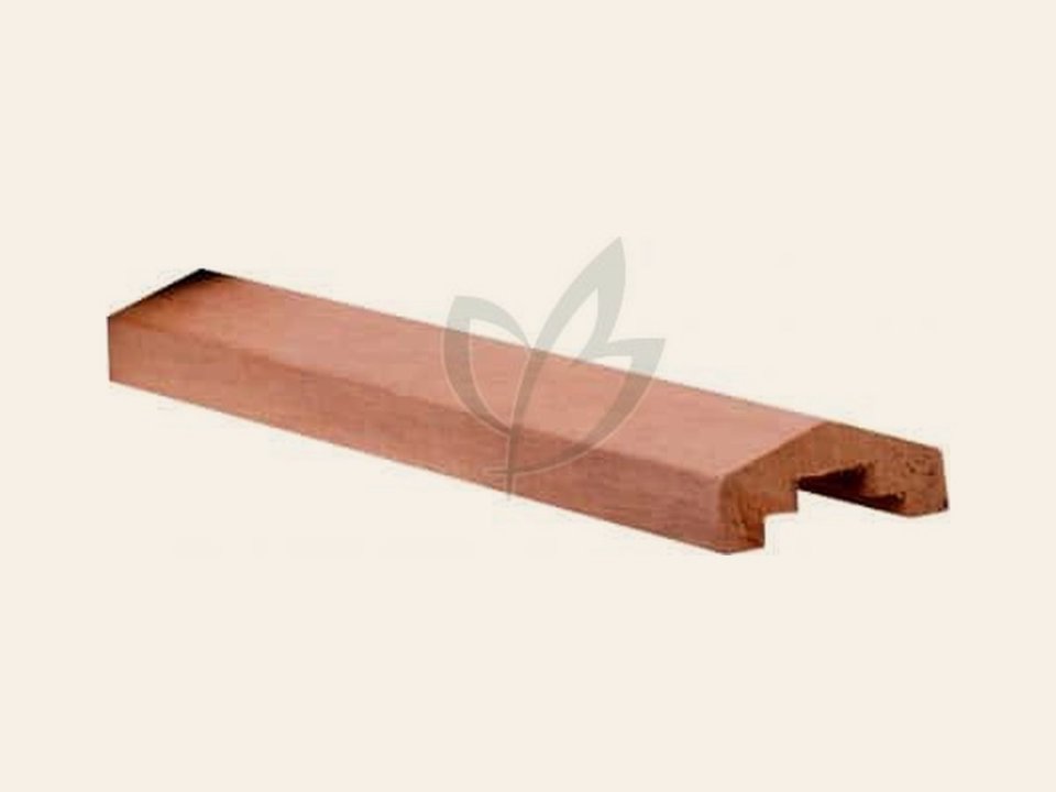 Hardhouten geschaafde afdekkap met sponning 7 × 3,5 × 180 cm