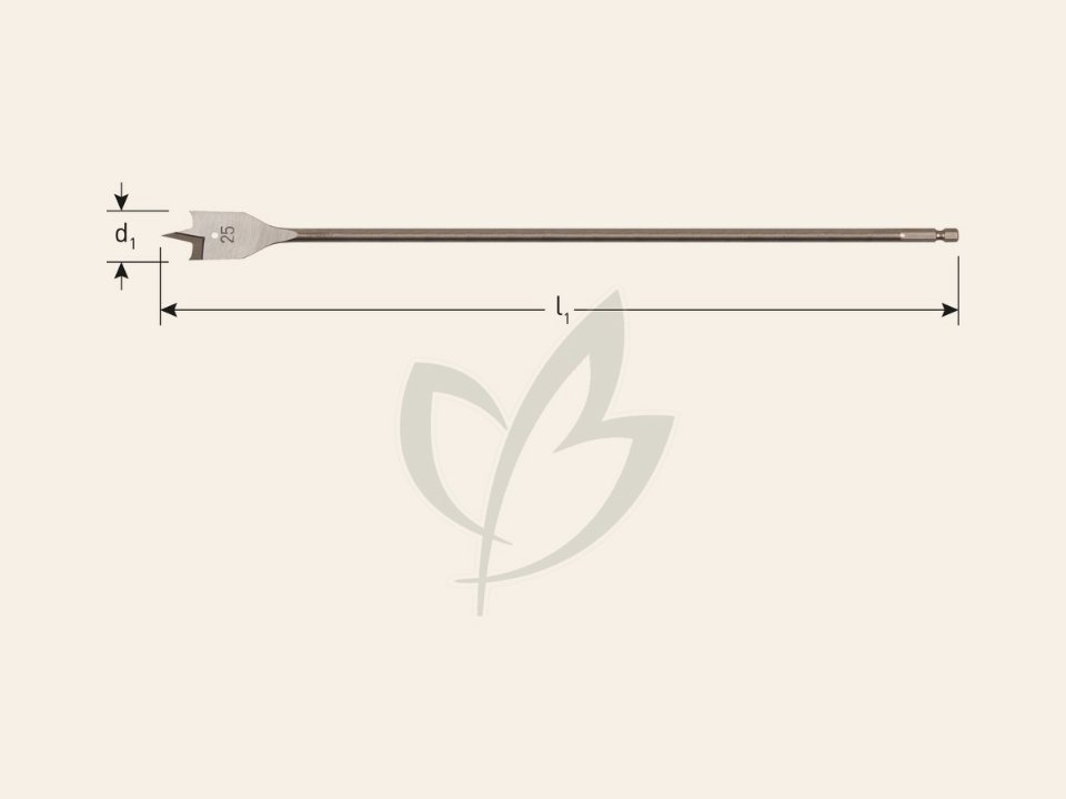 Speedboor, lang, 1/4” bit-aansluiting