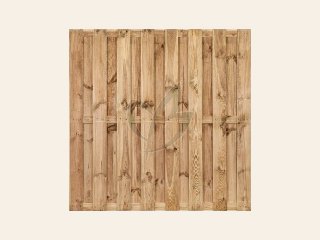 Scherm Geïmpregneerd 15-Planks 3 Lat 180 × 180 cm (15mm) Geschaafd