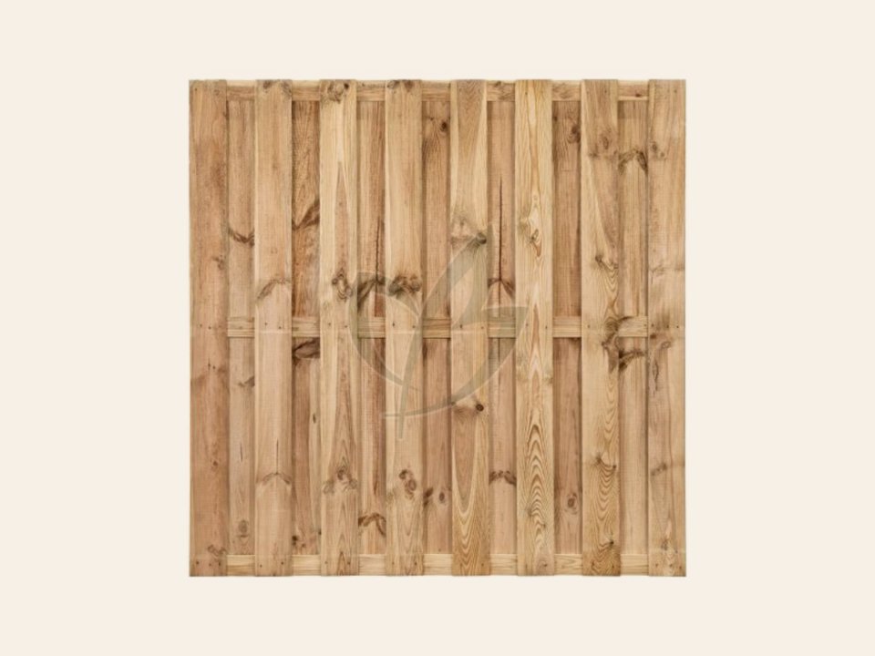 Scherm Geïmpregneerd 15-Planks 3 Lat 180 × 180 cm (15mm) Geschaafd
