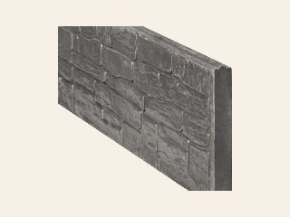 Berton©-motiefplaat smal antraciet H26 x D3,5 x L184 cm nostalgiemotief