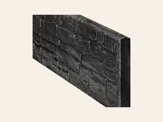 Berton©-motiefplaat smal antraciet gecoat H26 x D3,5 x L184 cm nostalgiemotief