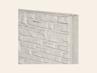 Berton©-motiefplaat wit/grijs H36 x D3,5 x L184 cm Rustico