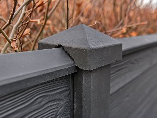 Berton© afdekkap antraciet gecoat, diamantkop 180 cm