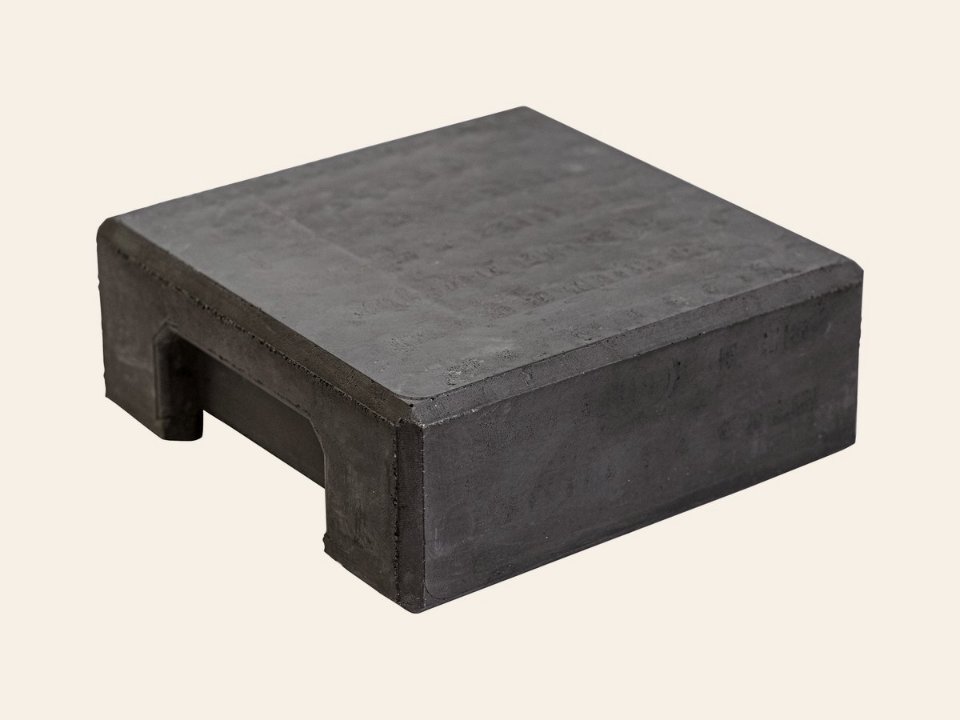 Berton©-afdekpet antraciet vlakke kop 14 × 14 × 5 cm tussenmodel