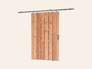 Tuindeur schuifsysteem Red Class Wood H195 × 130 cm