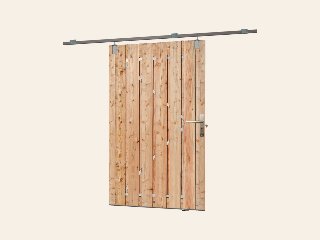 Tuindeur schuifsysteem Douglas H195 × 130 cm