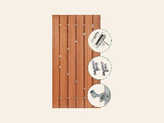Tuindeur Privacy hardhout 90cm