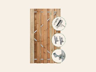 Tuindeur Solide grenen groen geïmpregneerd, 9-planks 180 × 90 cm