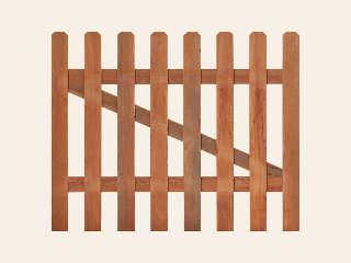 Hardhouten tuinhekdeur recht 60 × 100 cm